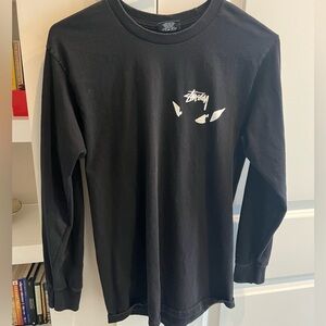 Stussy “Eyes” Long Sleeve Black T-Shirt (Small)